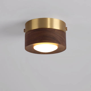 Teques - Minimalist Walnut Wooden Flush Mount Downlight Ceiling Light