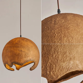 Norman  - Moon Round Wabi-Sabi Pendant Ceiling Light