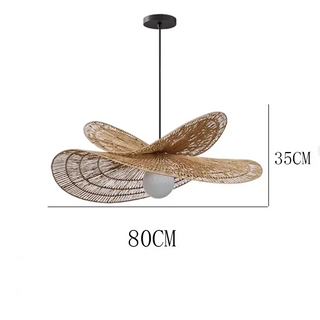 Lourosa - Rattan Hand-Woven Wabi-Sabi Style Pendant Light