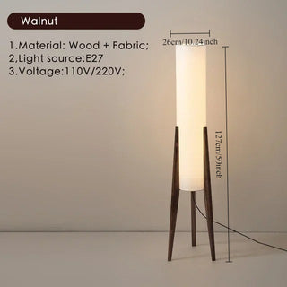 Mizura - Wabi Sabi Walnut Floor Lamp