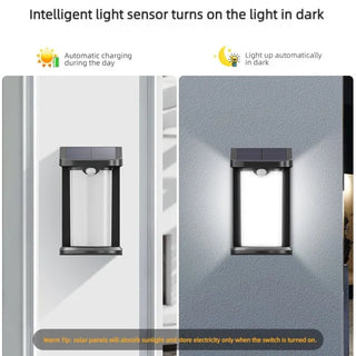 Eilwin - LED Round Outdoor Motion Sensor Wall Light