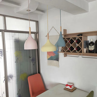 Simon - Modern Teardrop Wood Hanging Nordic Ceiling Pendant Light