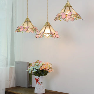 Humbug - Modern Pink Butterfly Glass  Pendant Lamp