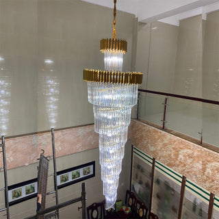 Halora - Sophisticated Stair Chandelier Simple and Stylish Crystal Light for Villas & Lofts