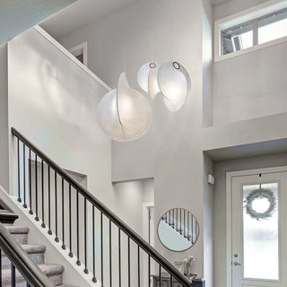 Qarshi - Japanese style Silk Overlap Shell Design Pendant Lamp
