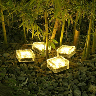Zandra - Solar Brick Ice Cube Outdoor Light