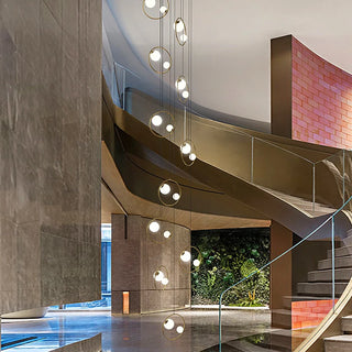 Abigail - Modern Round Gold Ball Hanging Ceiling Chandelier