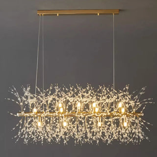Acura - Dandelion Wire LED Rectangle Base Hanging Chandelier