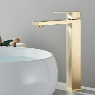 Fasin - Bathroom Faucets Stainless Steel Basin Faucet Tall And Short Deck Mounted