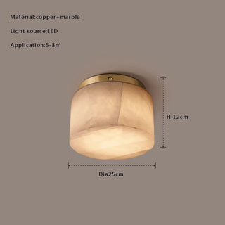 Mandera - Modern Flush Mount Marble Stone Ceiling Light
