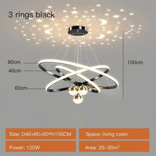 Camillie  - Feather Round Hanging Ceiling Chandelier