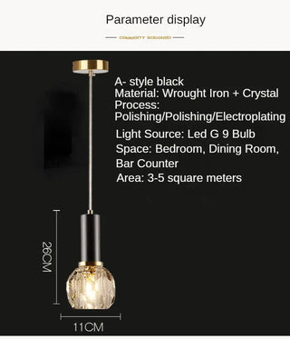 Wilson - Hanging Round Glass Ceiling Pendant Light