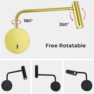 Denae - Modern LED Long Arm Adjustable Reading Wall Light