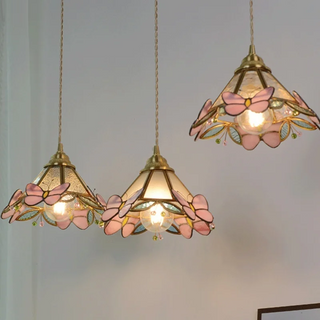 Humbug - Modern Pink Butterfly Glass  Pendant Lamp