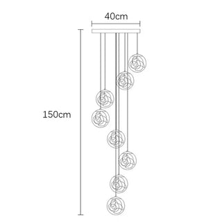 Glaxy - Glass Ball Hanging Pendant Chandelier