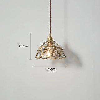 Nanterre - Nordic Glass Copper Tulip Hanging Pendant Ceiling Light