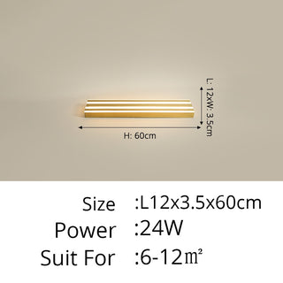 Yestine - Stripe Gold Modern LED Outdoor Wall light Bar
