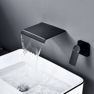 Karisa - Modern Waterfall Wall Mounted Single Lever Basin Tap Set