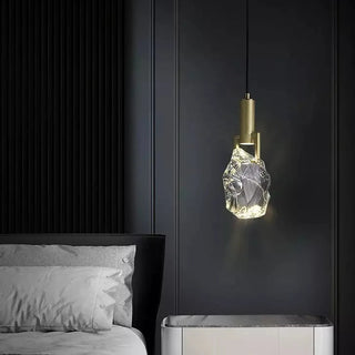 Monte - Crystal Pendant Gold Black Cord Hanging Ceiling Light