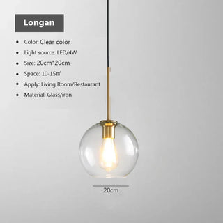 Valencia - Modern Industrial Glass Coloured Ball Hanging Pendant Ceiling Light