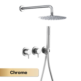 Niobe - Modern Brass Shower Set with Dual Handle Control and Two Functions