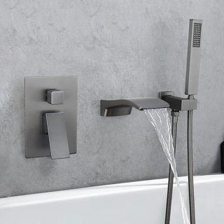 Damario - Modern Waterfall Bathtub Tap Set with Shower