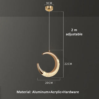 Sundus - Modern Round Tube Patterned Glass Hanging Ceiling Light