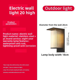 Rhosyn - Modern Simple Outdoor Waterproof Solar Wall Lights
