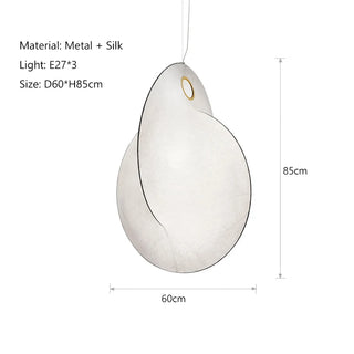 Qarshi - Japanese style Silk Overlap Shell Design Pendant Lamp