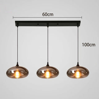 Florencia - Nordic Smoke Grey Glass Hanging Pendant Ceiling Light