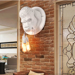 Kolja - Gorilla Head Hanging Bulb Wall Light