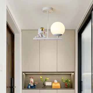 Sharell - Children's Cartoon Pink Sitting Girl Ceiling Light