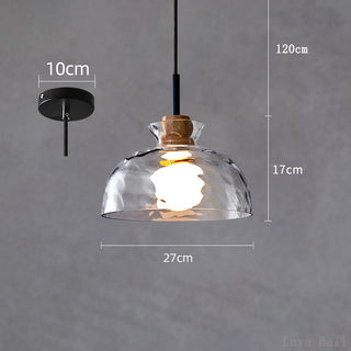 Glennis - Modern Round Patterned Glass Hanging Pendant Ceiling Light