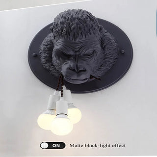 Kolja - Gorilla Head Hanging Bulb Wall Light