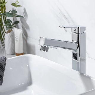 Penney - Modern Pull Out Hot/Cold Single Lever Basin Tap