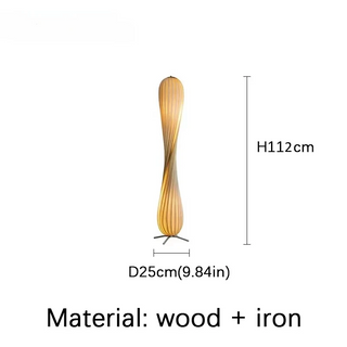Sylvian - Wooden Curved Shade Floor Lamp