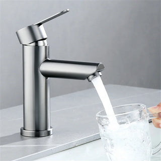 Brose - Modern Stainless Steel Single Lever Deck Mounted Basin Mixer Tap