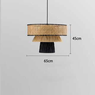 Marquez - Natural Rattan Round Wicker Pendant Ceiling Light