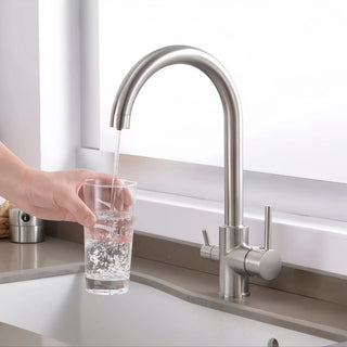 Maryjo - Deck Mounted Hot/Cold Mixer Dual Handle Tap
