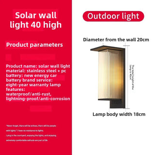 Rhosyn - Modern Simple Outdoor Waterproof Solar Wall Lights