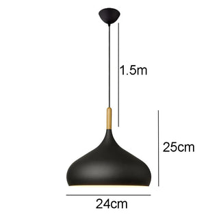 Simon - Modern Teardrop Wood Hanging Nordic Ceiling Pendant Light