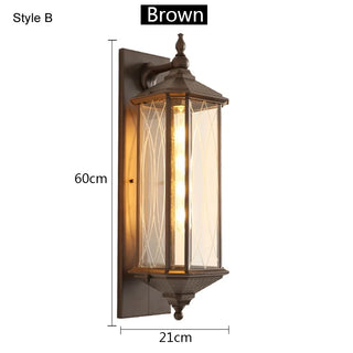 Door Wall Lamp Outdoor Waterproof Chinese Style Courtyard Balcony Wall Lamp Garden Villa Aisle LED Terrace Retro Wall Lamp