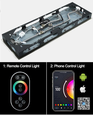 Loida - Modern LED Stainless Steel Ceiling Mounted Shower Panel with Phone Control