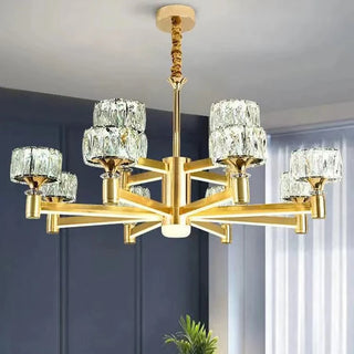 Nagina - Modern Gold Crystal Round Ceiling Chandelier