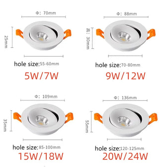 Boulevard - Modern Adjustable Recessed Spotlight Ceiling Downlight