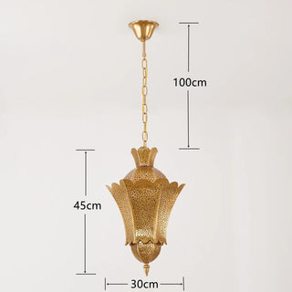 Halden - Vintage Retro Moroccan Gold Hanging Pendant