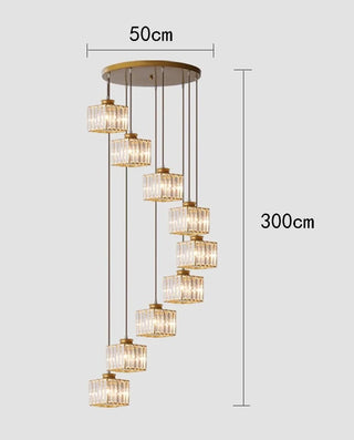 Gaspar - Crystal Hanging Pendant Chandelier