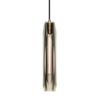 Ayman - Crystal Vertical Tube Shade Hanging Pendant Ceiling Light