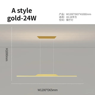 Emiliano - Modern Thin Curved Bar Ceiling Light Chandelier