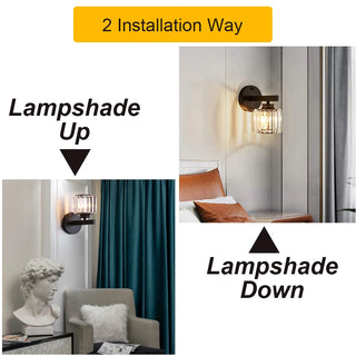 Calra - Patterned Glass K9 Crystal Hanging LED Pendant Lights